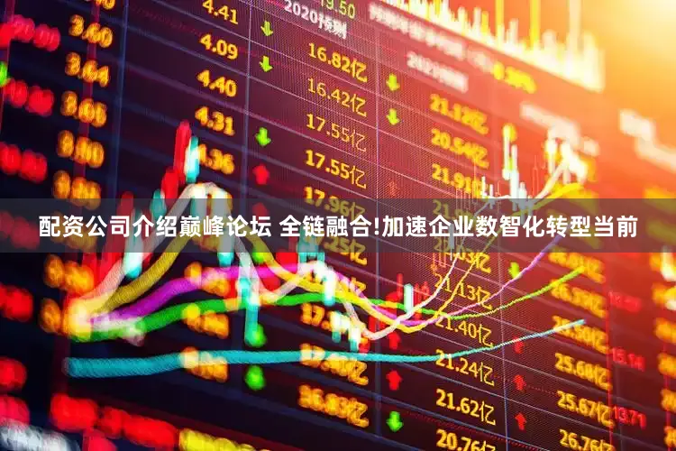 配资公司介绍巅峰论坛 全链融合!加速企业数智化转型当前