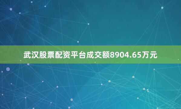 武汉股票配资平台成交额8904.65万元